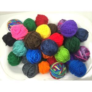 Acrylic Yarn Assortment 38 Balls Rich Solid Colors & Variegated Rated 4-3